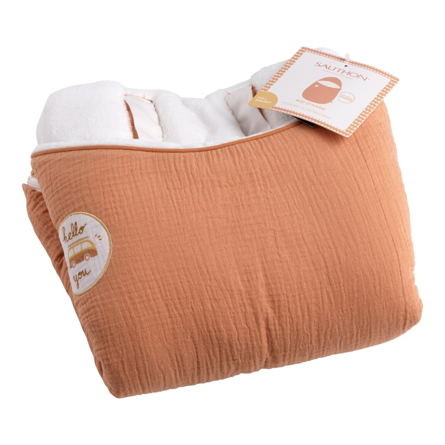 Nid d'ange hiver 5 attaches 0-3 mois Orange