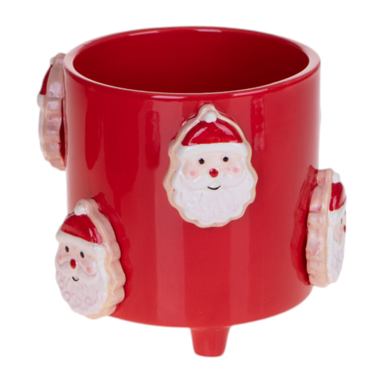 Cachepot con babbo natale - Pezzi 3 - ROSSO - Bianchi Dino SpA