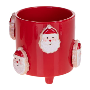 Cachepot con babbo natale - Pezzi 3 - ROSSO - Bianchi Dino SpA