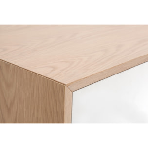 Buffet scandinave bois et blanc 2 portes 3 tiroirs L195 cm SID