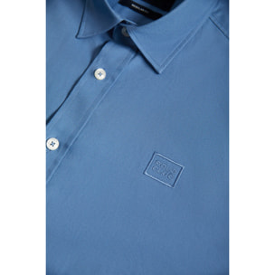 Camisa azul Oxford con logo Polo Club