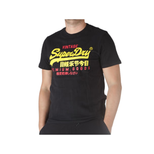 T-Shirt Superdry VL Duo Tee Jet Black Nero