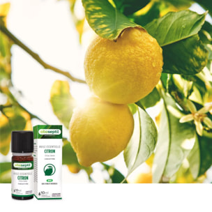 OLIOSEPTIL - Huile essentielle de Citron - 100% Pure et naturelle - BIO - HEBBD (biochimiquement et botaniquement définie) - 100% origine naturelle - Flacon 10ml