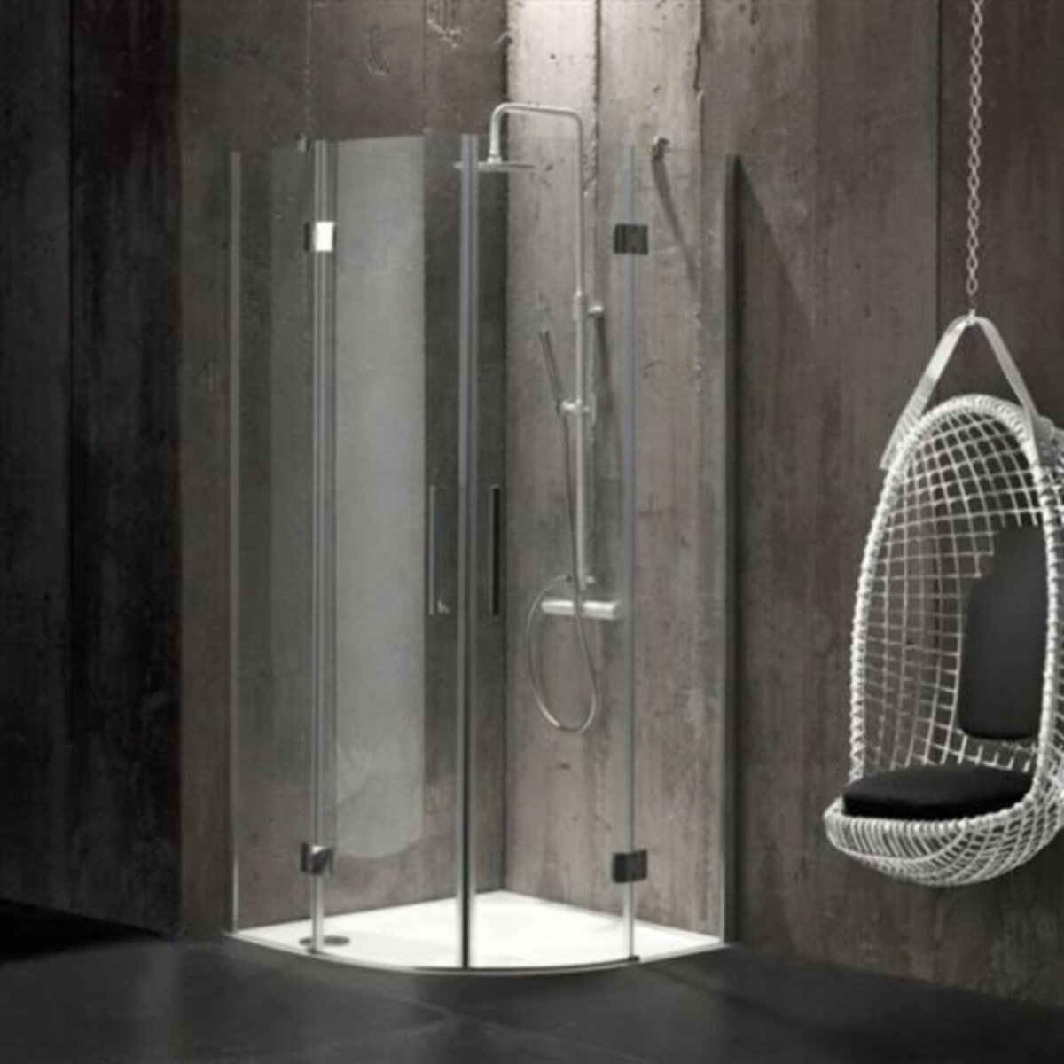 Receveur douche antidérapant Flight Low quart de rond