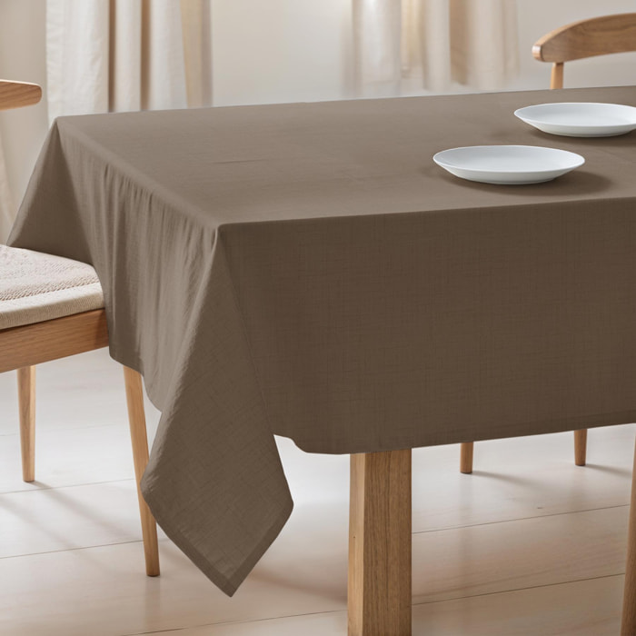 Nappe unie anti-tâches ZEN MOKA