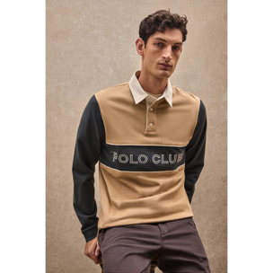 Polo Daviero marrón claro con bordado Polo Club