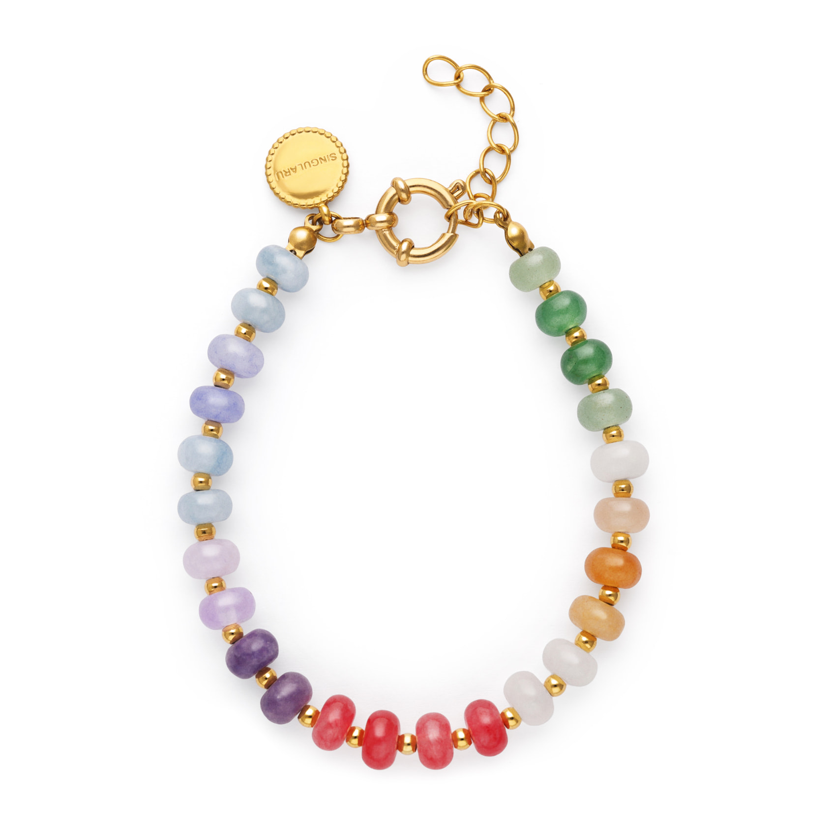 Bracciale Gummy Stones Acciao Placcato Oro