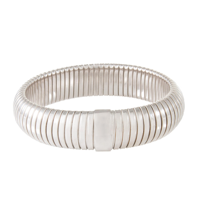 Bracciale Tubogas Placcato Oro Bianco 18kt