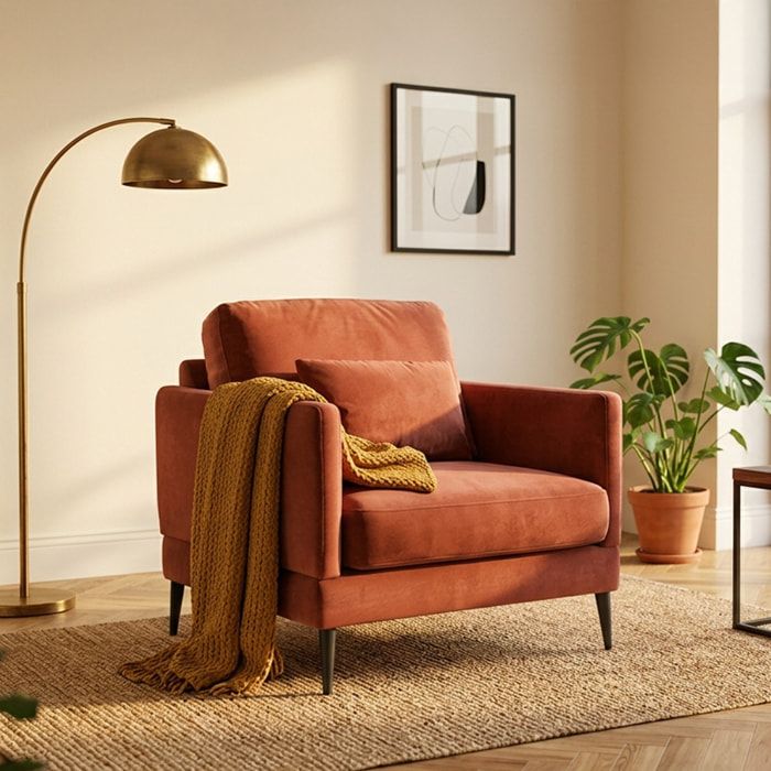 Fauteuil Splendido Velours - 1 Place