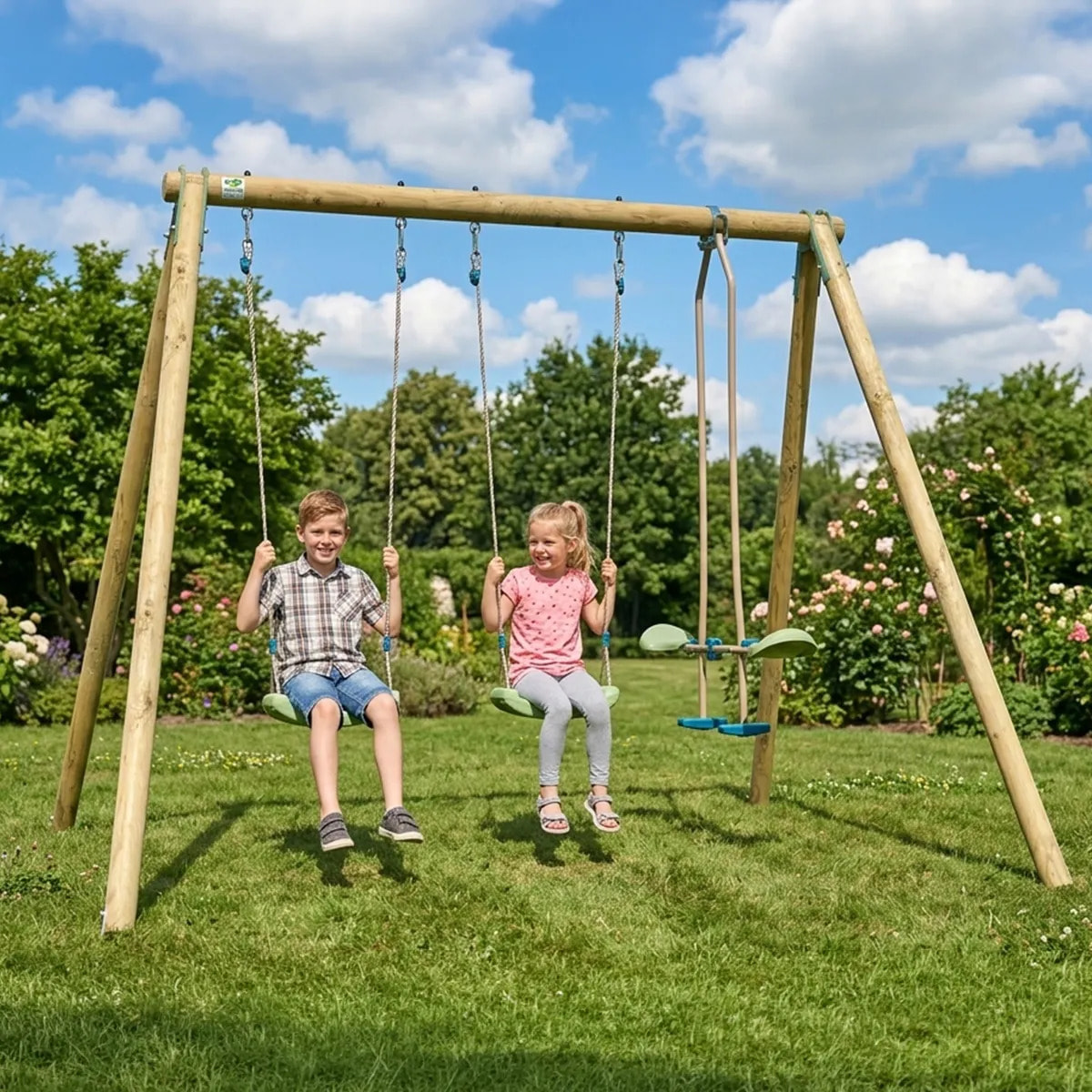 Portique bois 2,30 m Artix DARIFOU 2 - 4 enfants