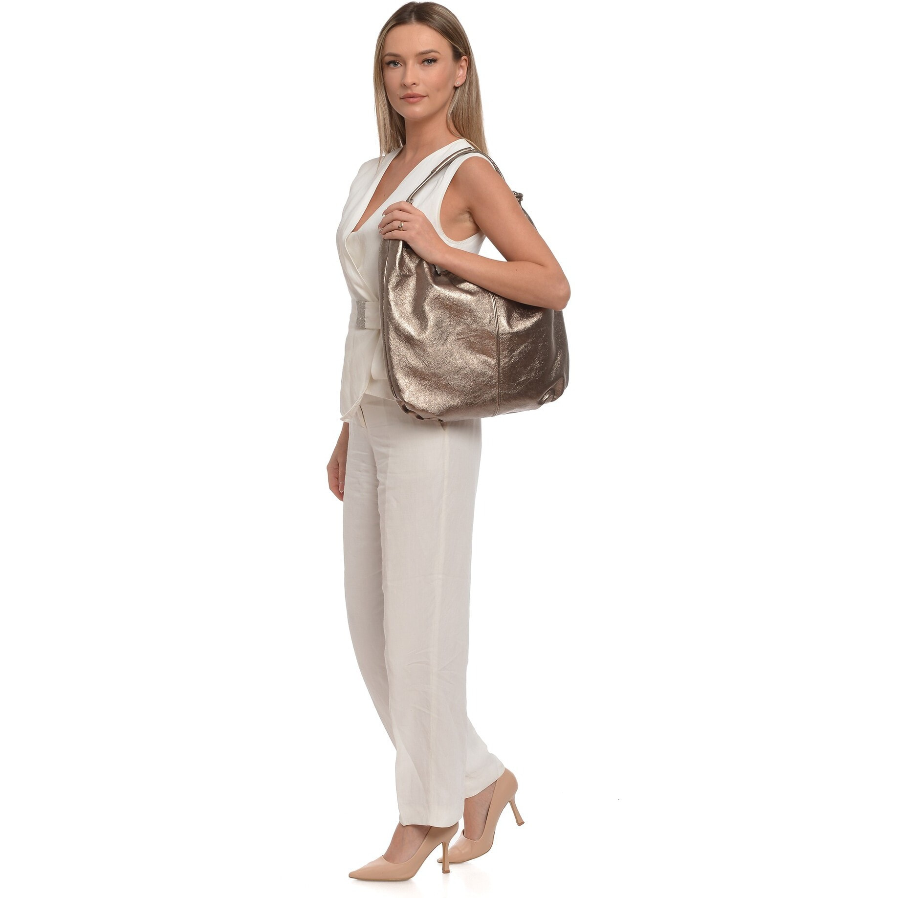 Borsa a tracolla Anna Luchini Argentato