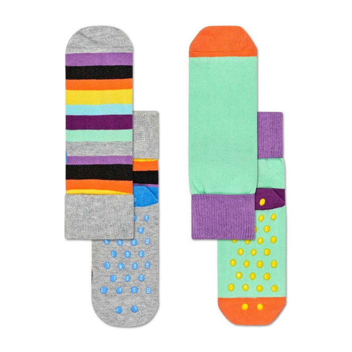 Calcetines pack-2 kids stripe anti-slip