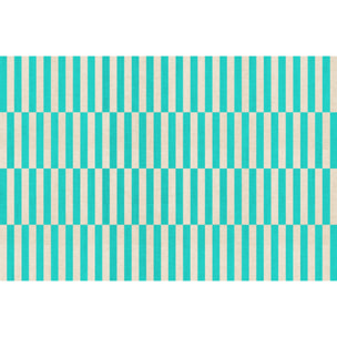 Alfombra de vinilo Dynamic Turquesa 200x266 cm -PVC antideslizante, vinilica para cocina o salón, lavable, estilo abstracto