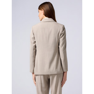 Oltre - Blazer fluido misto viscosa - Beige