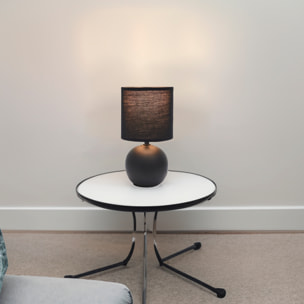 Lampe De Table Ceramique H25cm Noir
