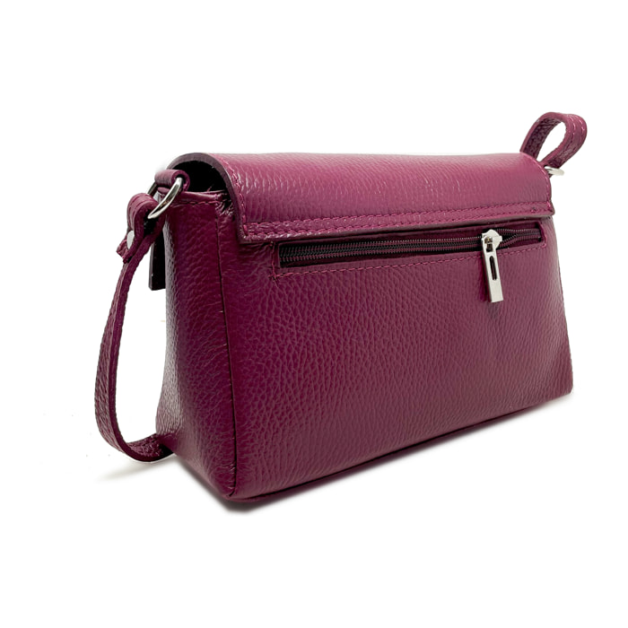 Chicca Borse - Tracollina Clutch Donna in Vera Pelle - Colore Bordeaux