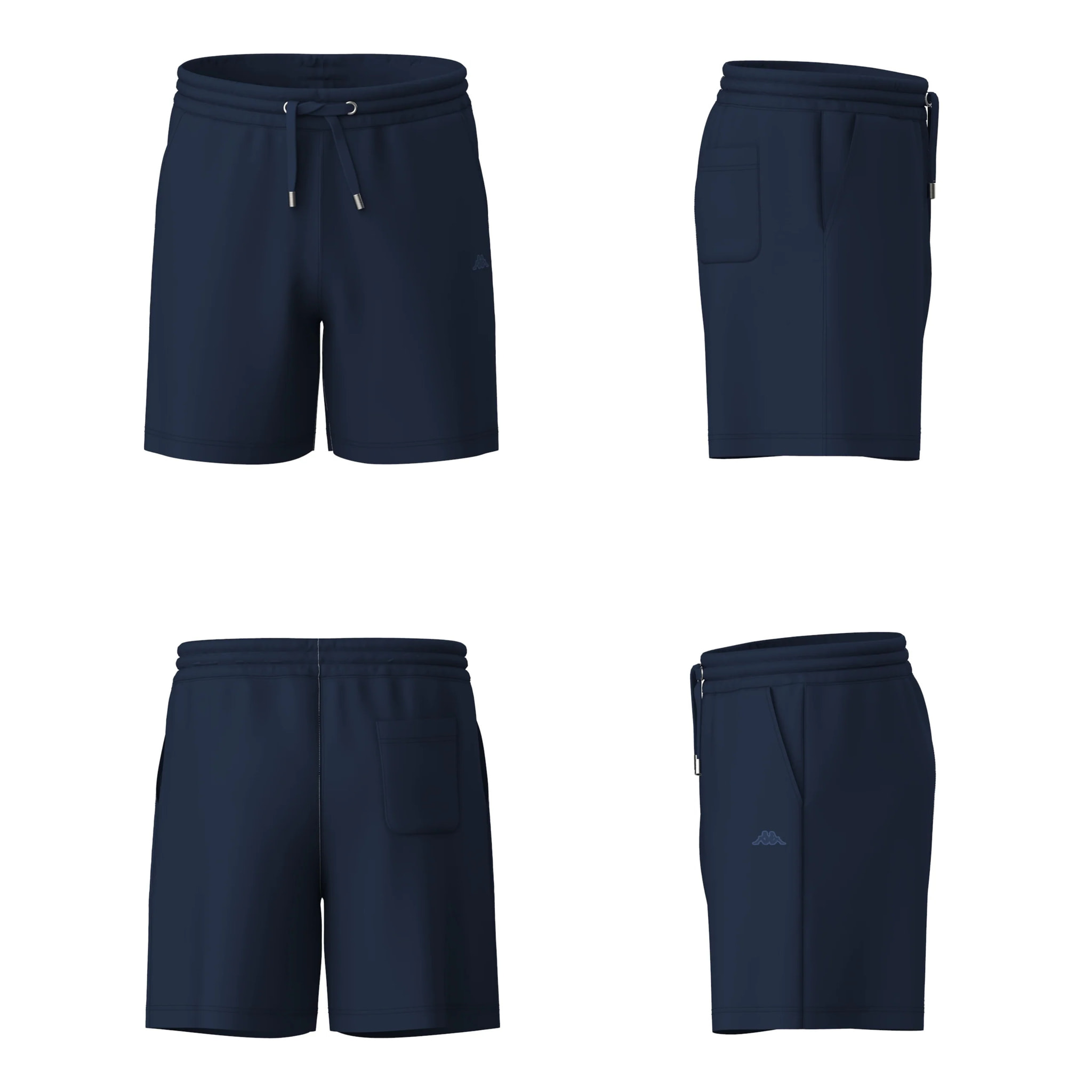 Kappa - Pantalones cortos Hombre Azul - Kochab French Terry