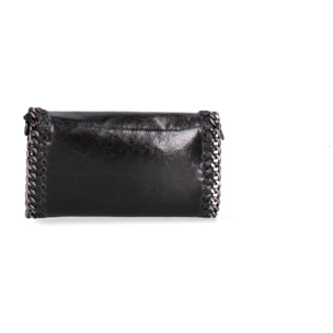 Borsa a tracolla da donna Made in Italy - Eolian Nova - Pelle scamosciata stampata - 22.0 x 13.0 x 4.0 cm