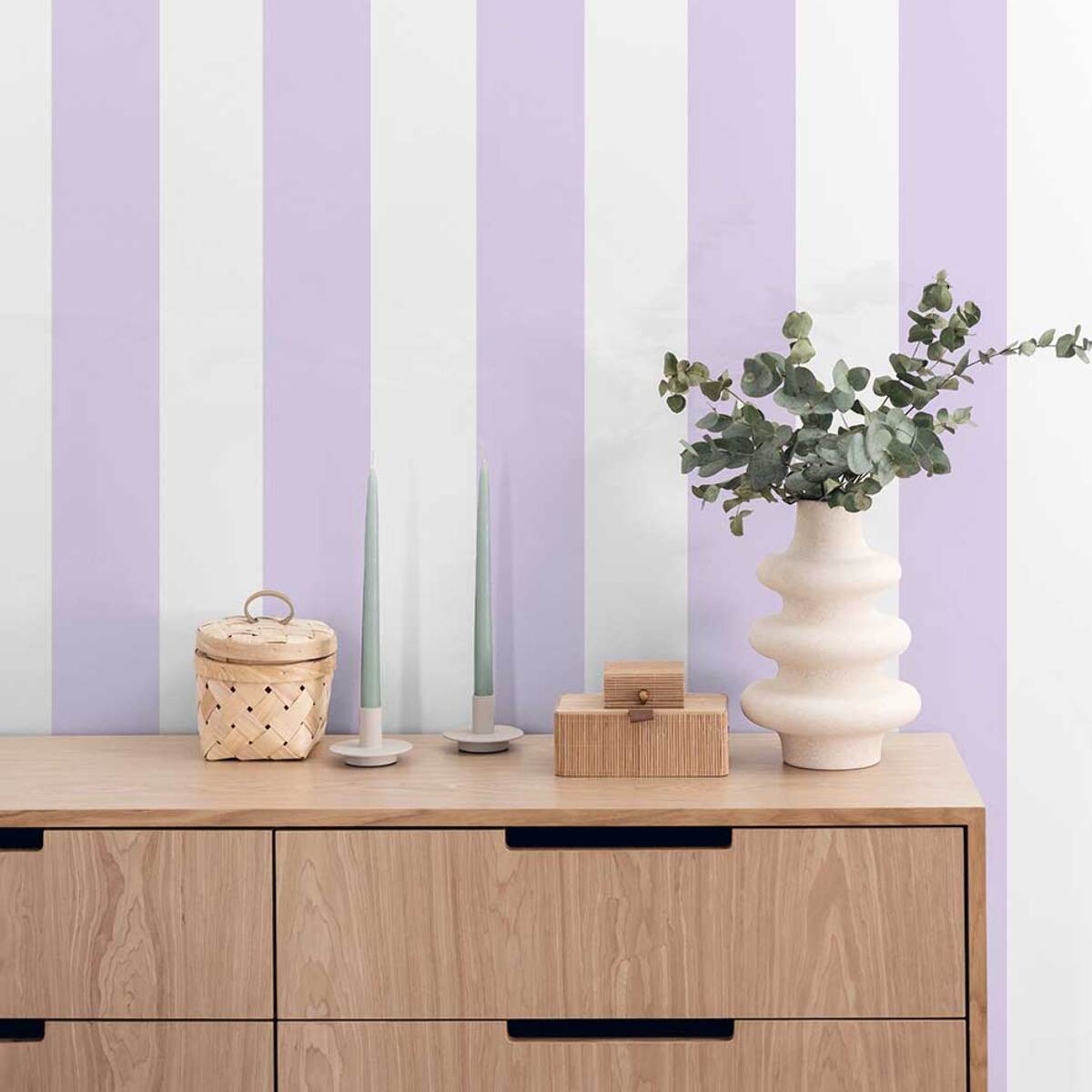 Tapisserie rayure large violet