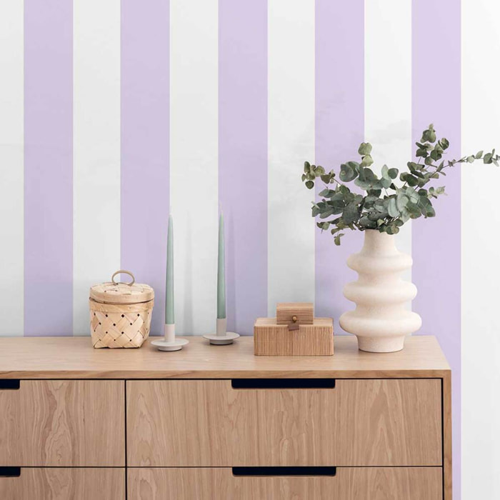 Tapisserie rayure large violet