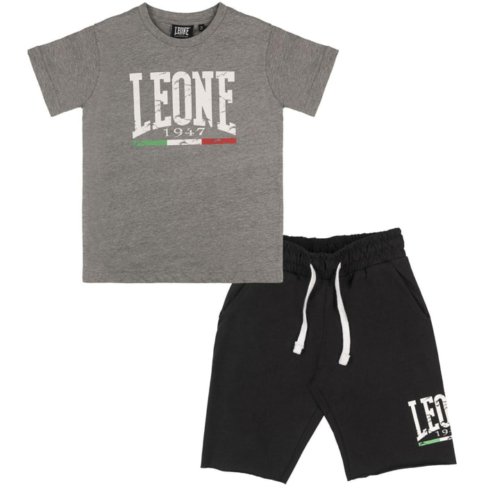 Set da bambino con t-shirt e pantaloncini in cotone Leone Original