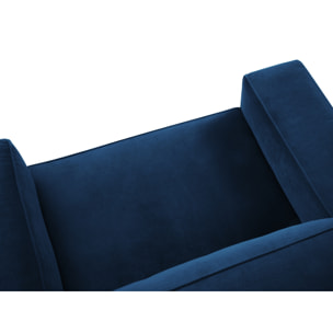 Fauteuil xl "Paradis" en velours bleu roi