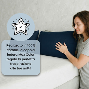 COPPIA FEDERE MAX COLOR, 100% Cotone, Made in Italy - BLU SCURO