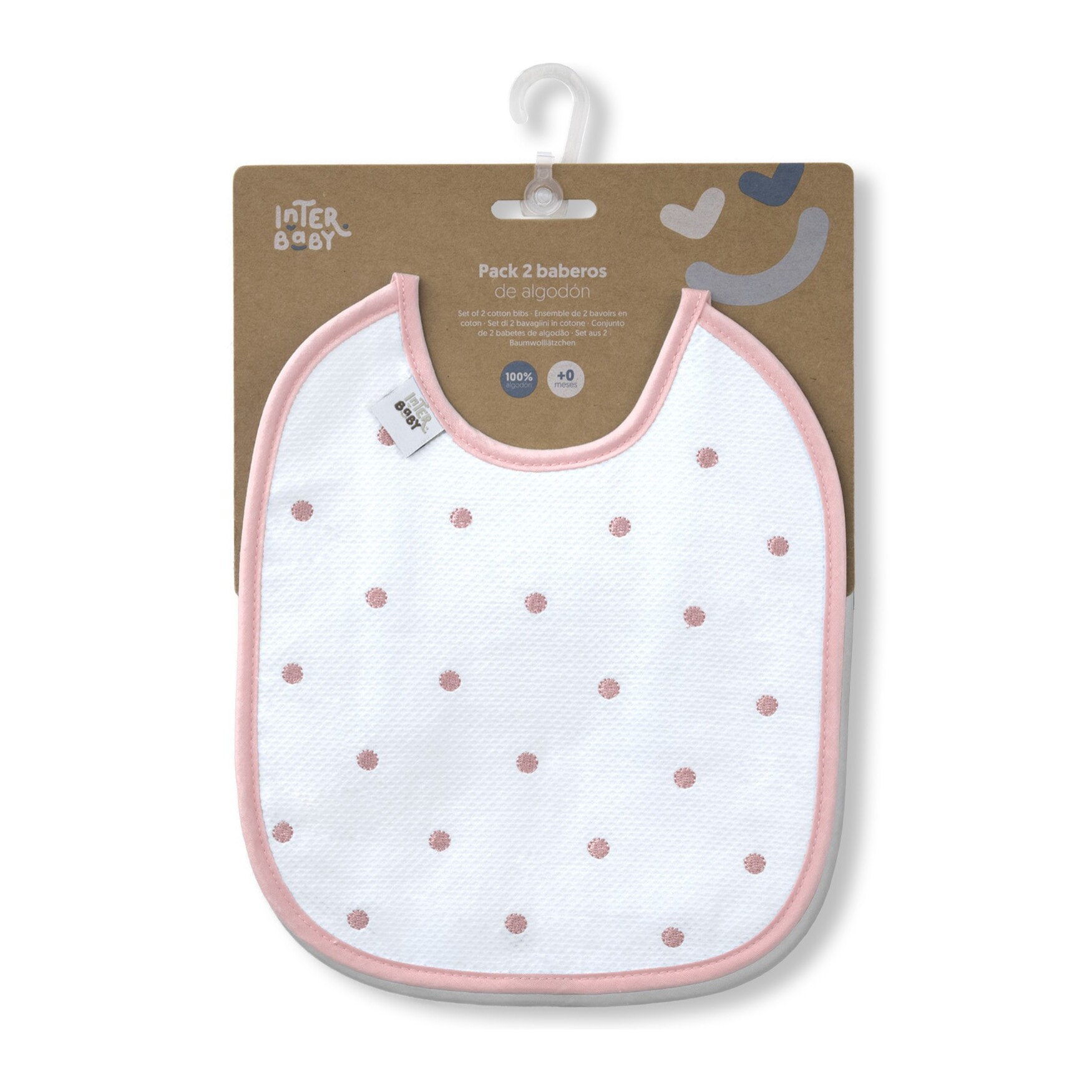 Pack de dos Baberos Topitos-Rectangular