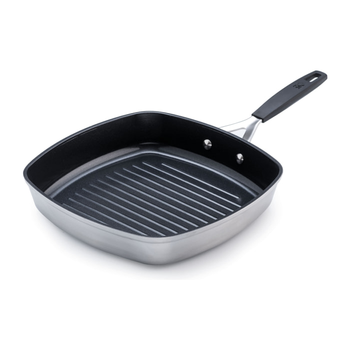 Sarten asador 28x28cm aluminio forjado inducción smart