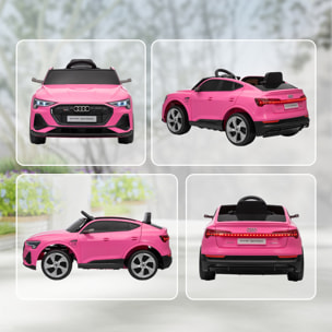 Voiture véhicule électrique enfant e-tron Sportback S line 12 V - V. max. 8 Km/h - effets sonores, lumineux - télécommande, port USB, MP3 - rose
