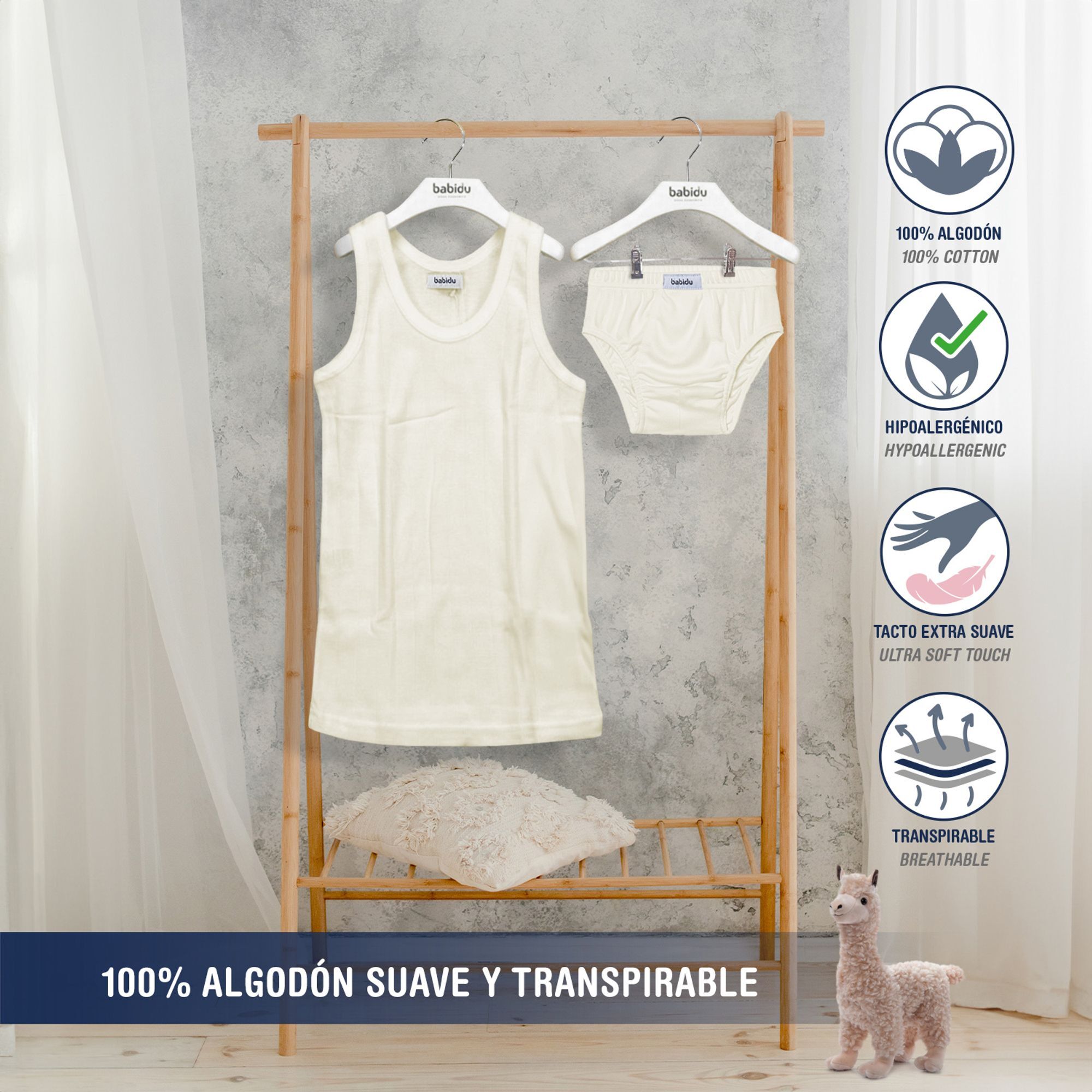 Conj. Comunion Niño Tirante Sport/Slip Desagujado Beige Talla 10