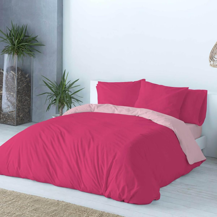 Housse de couette CASUAL en coton - fuchsia - vendue seule