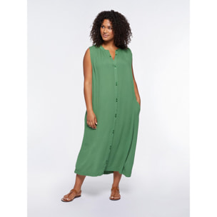 Fiorella Rubino - Vestido largo de crespón - Verde