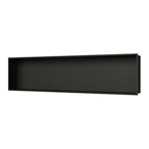 Timeless Niche de Douche à encastrer, Acier Inoxydable 304, 119x26x10cm, Noir mat