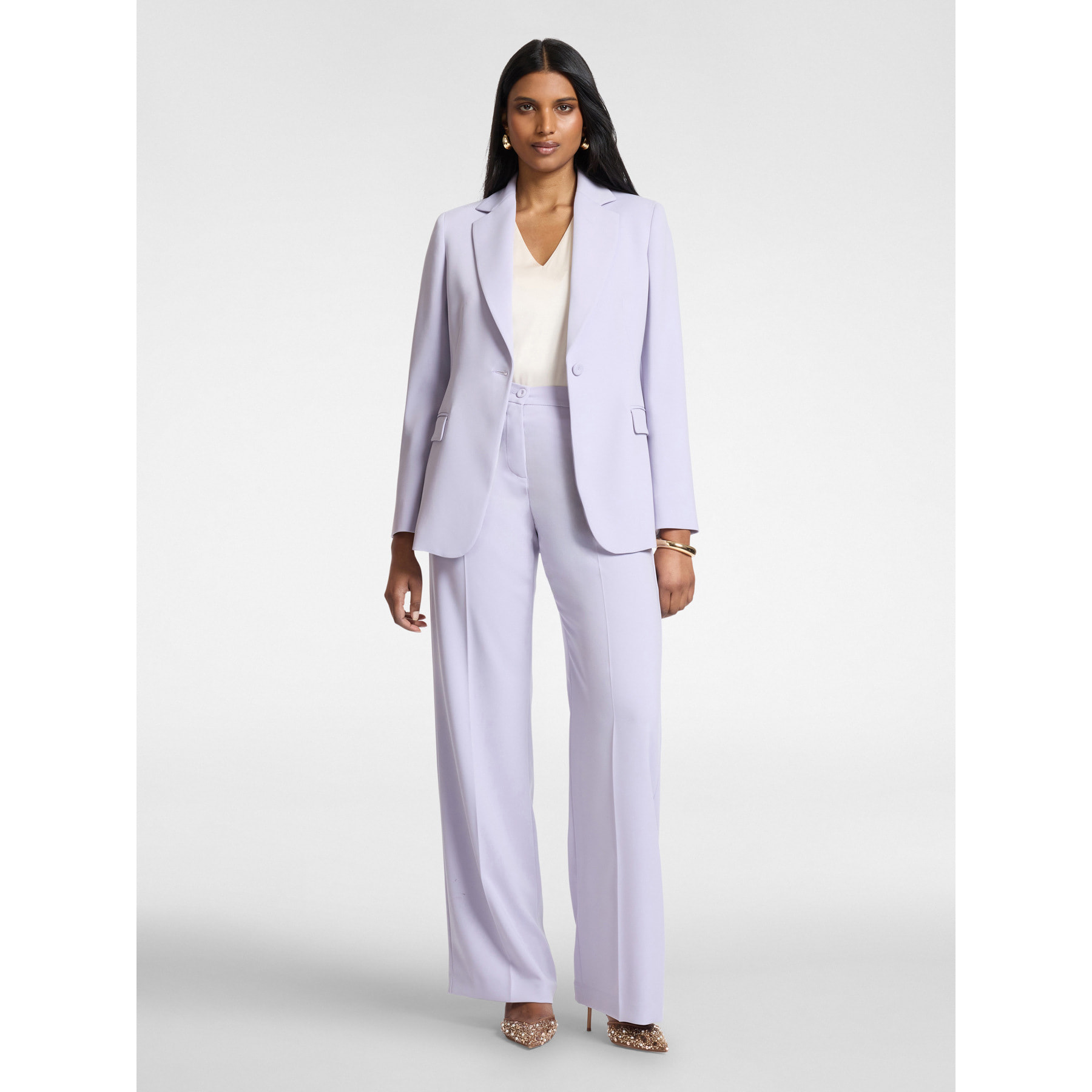 Elena Mirò - Blazer estructurado en cady - Violeta