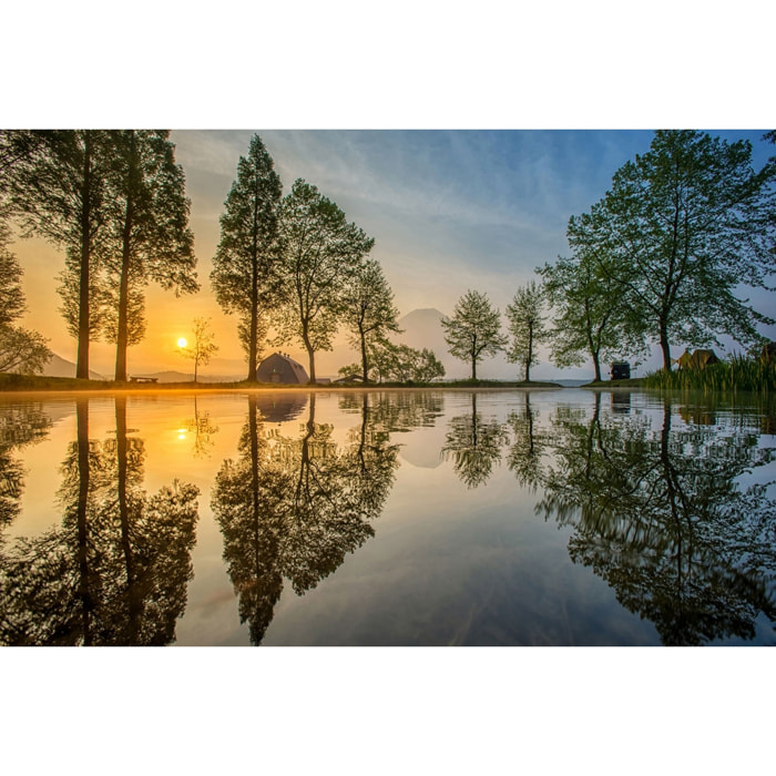 Tableau Reflet du Mont fuji Tableau alu Dibond