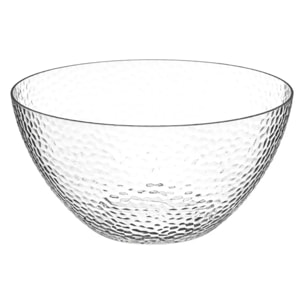 Saladier martelé D25cm "Estiva" transparent