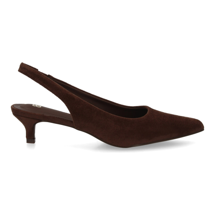 Zapato mujer slingback tacón bajo elegante