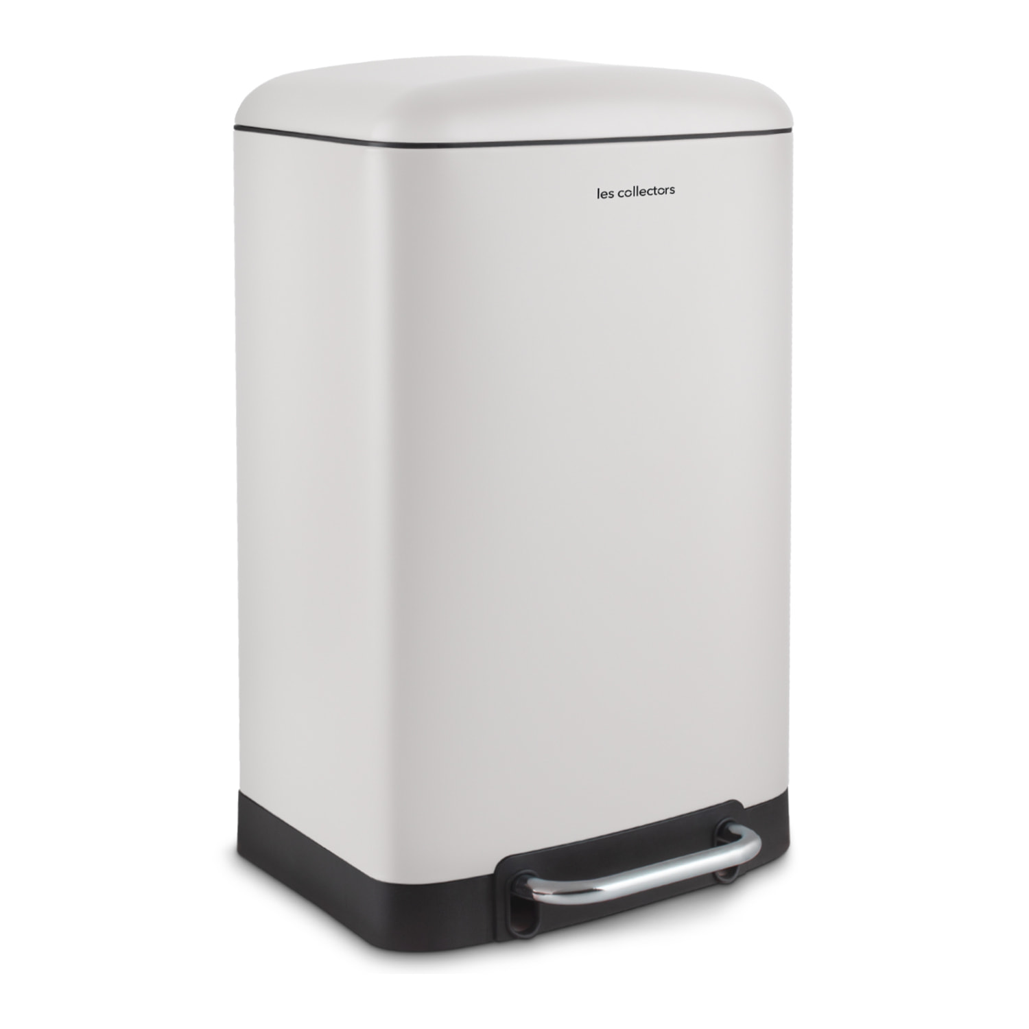 Papelera de cocina con pedal de acero inoxidable Nº 528 Les Collectors (20L- cubo interior extraíble- color blanco)