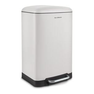 Papelera de cocina con pedal de acero inoxidable Nº 528 Les Collectors (20L- cubo interior extraíble- color blanco)