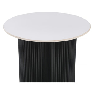 Table d'appoint, bout de canapé, table de chevet en céramique "Eclat" - 50 x 50 x 55 cm - Blanc