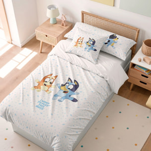 Housse de couette BLUEY + taie d'oreiller 65x65