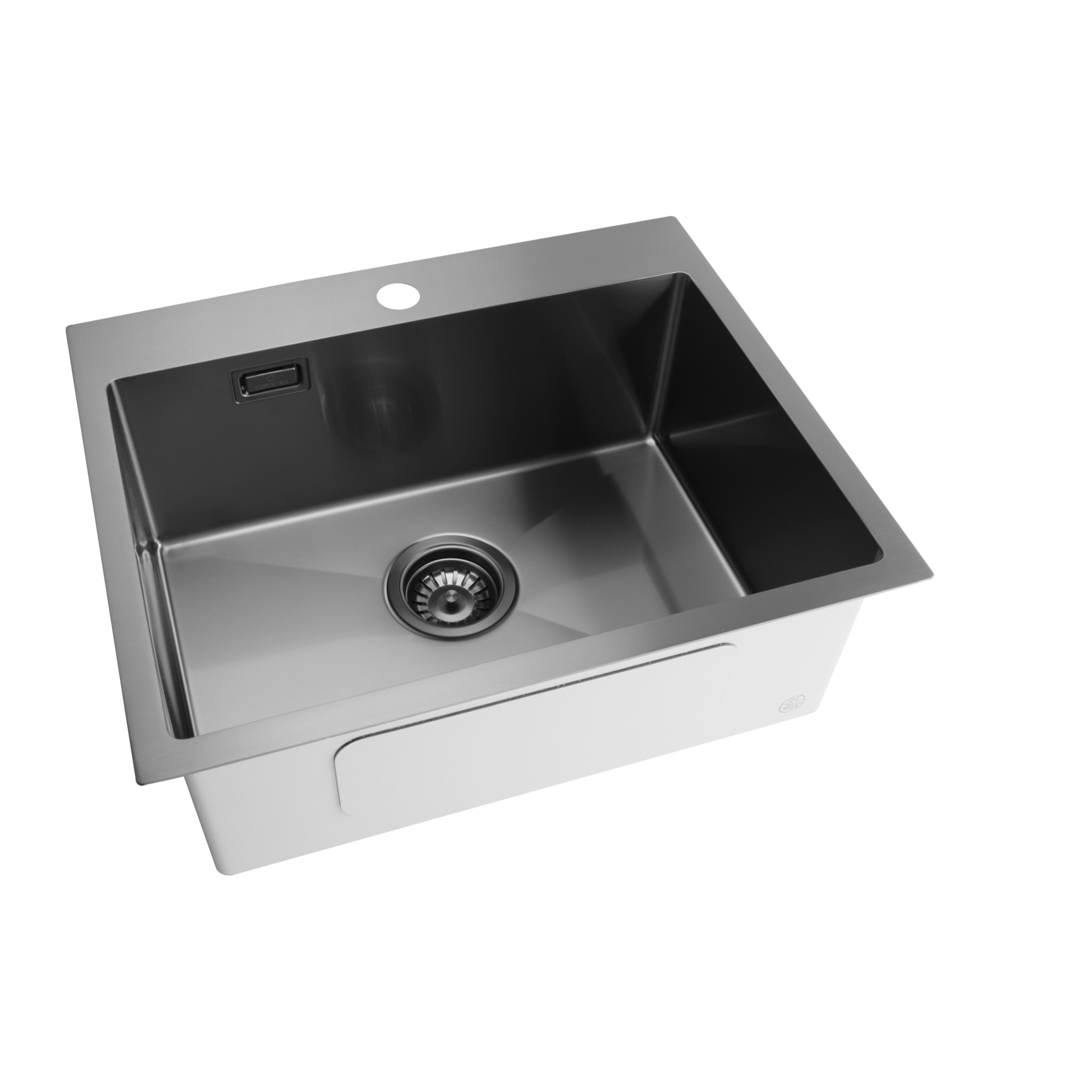 Timeless Évier de cuisine encastrable inox 304, 1 bac, 55x45x21 cm, Gun Metal brossé PVD