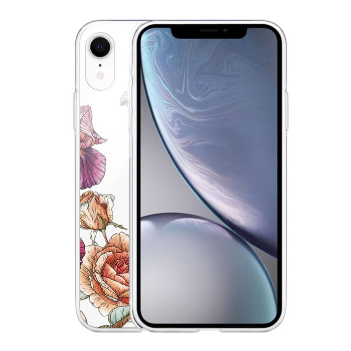 Coque iPhone Xr silicone transparente Amour en fleurs ultra resistant Protection housse Motif Ecriture Tendance La Coque Francaise