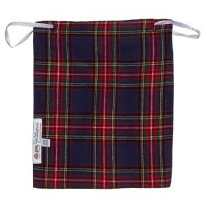 PIGIAMA BABY in flanella scozzese blu, rosso e verde