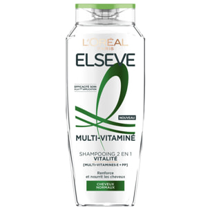 Lot de 12 - L'Oréal Paris Elseve Multi-Vitaminé Shampooing Vitalité 2 en 1 300ml