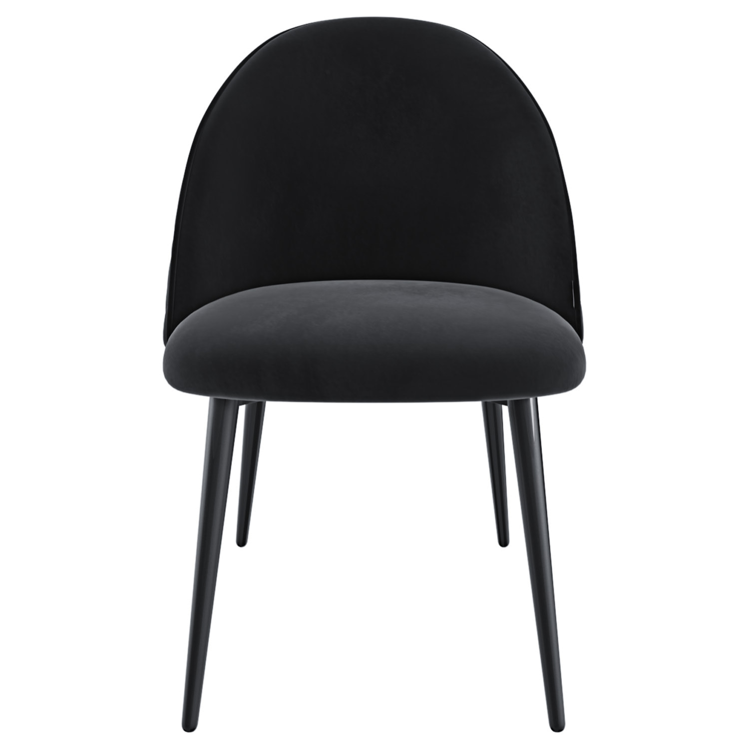 Set di 4 Sedie Imbottite Da Pranzo Ufficio In Velluto Sedia Con Gambe In Metallo Effetto Legno Con Schienale Seduta Comoda Per Soggiorno Salotto Nero