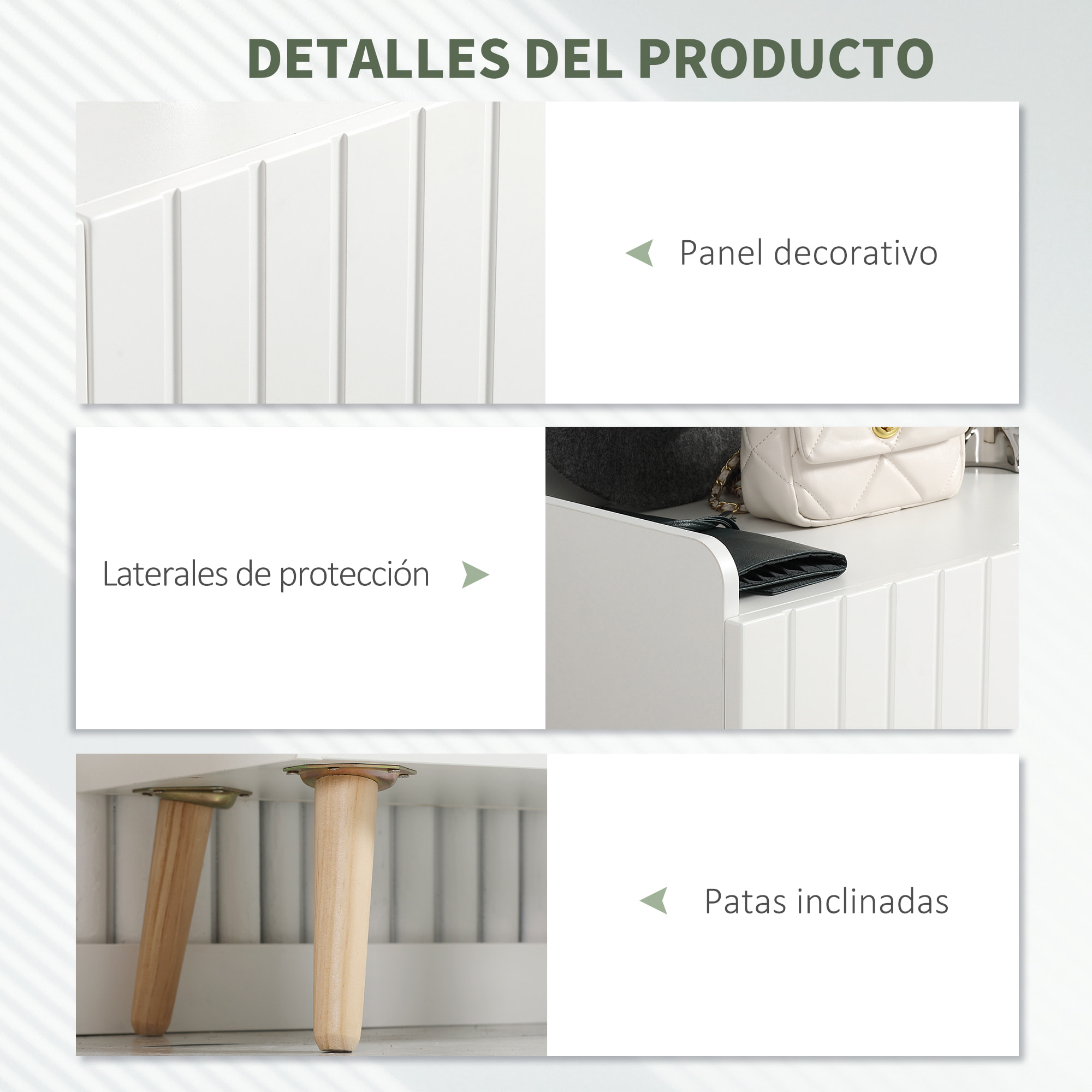 HOMCOM Mueble Zapatero con 2 Puertas Armario de Zapatos con Estante Abierto y Estantes Ajustables para 15 Pares de Zapatos para Pasillo Entrada 60x33x100 cm Blanco