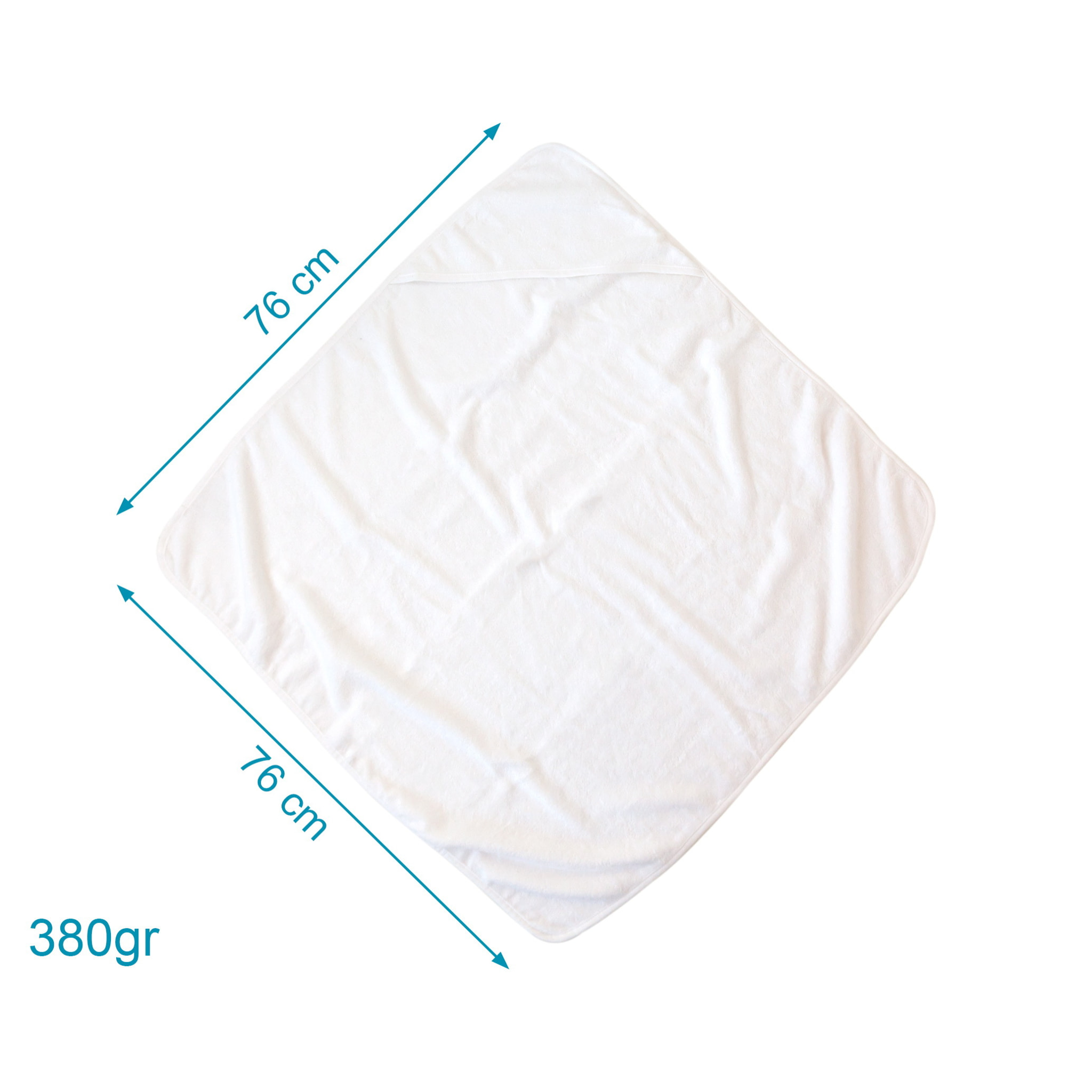 TOALLA BAÑO BAMBÚ PARA BEBÉS BLANCA