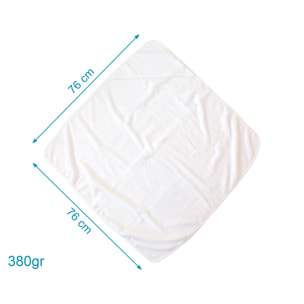 TOALLA BAÑO BAMBÚ PARA BEBÉS BLANCA